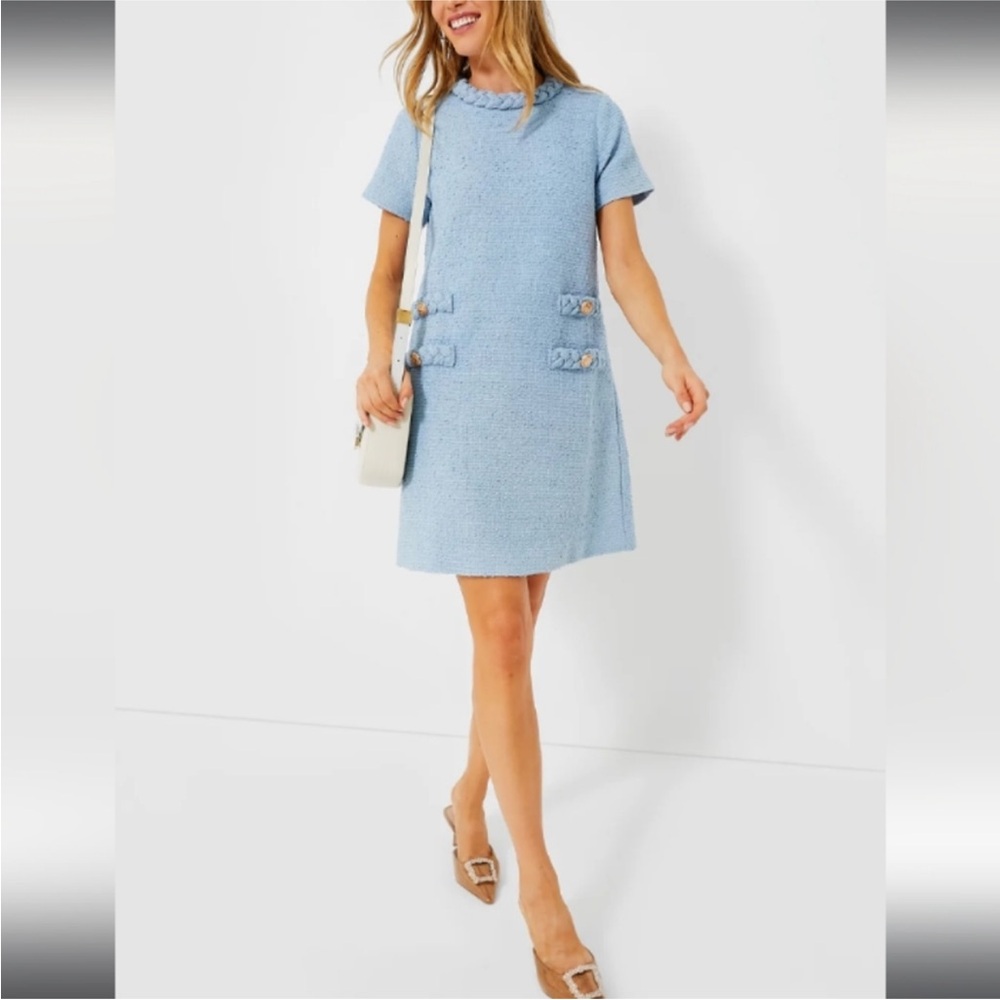 Tuckernuck Light Blue Tweed Shift Dress